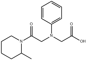 [[2-(2-methylpiperidin-1-yl)-2-oxoethyl](phenyl)amino]acetic acid Struktur