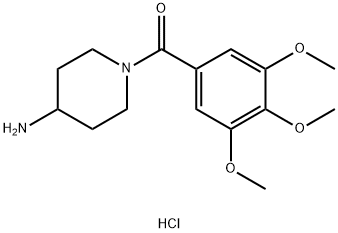 1-(3,4,5-trimethoxybenzoyl)piperidin-4-amine hydrochloride Struktur