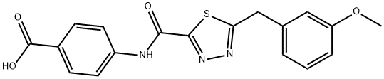 4-({[5-(3-methoxybenzyl)-1,3,4-thiadiazol-2-yl]carbonyl}amino)benzoic acid Struktur