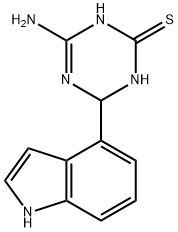 4-amino-6-(1H-indol-4-yl)-1,6-dihydro-1,3,5-triazine-2-thiol Struktur