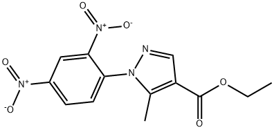 ethyl 1-(2,4-dinitrophenyl)-5-methyl-1H-pyrazole-4-carboxylate Struktur