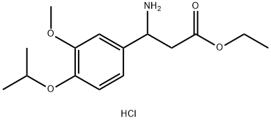 ethyl 3-amino-3-(4-isopropoxy-3-methoxyphenyl)propanoate hydrochloride Struktur