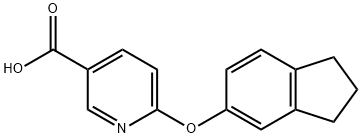 6-(2,3-dihydro-1H-inden-5-yloxy)nicotinic acid Struktur