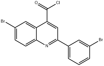 6-bromo-2-(3-bromophenyl)quinoline-4-carbonyl chloride Struktur