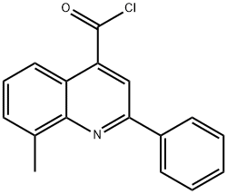 8-methyl-2-phenylquinoline-4-carbonyl chloride Struktur