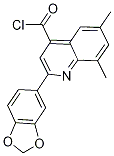 2-(1,3-benzodioxol-5-yl)-6,8-dimethylquinoline-4-carbonyl chloride Struktur