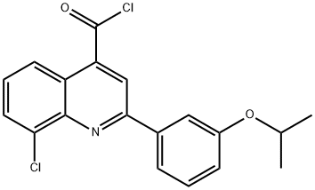 8-chloro-2-(3-isopropoxyphenyl)quinoline-4-carbonyl chloride Struktur