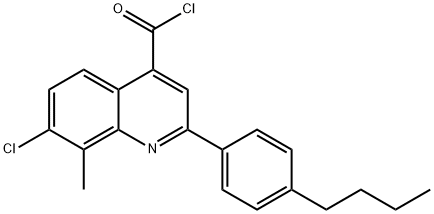 2-(4-butylphenyl)-7-chloro-8-methylquinoline-4-carbonyl chloride Struktur