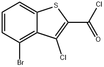 4-bromo-3-chloro-1-benzothiophene-2-carbonyl chloride Struktur