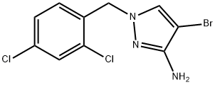 4-bromo-1-(2,4-dichlorobenzyl)-1H-pyrazol-3-amine hydrochloride Struktur