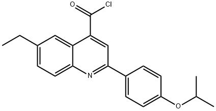 6-ethyl-2-(4-isopropoxyphenyl)quinoline-4-carbonyl chloride Struktur