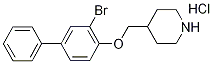 4-{[(3-Bromo[1,1'-biphenyl]-4-yl)oxy]-methyl}piperidine hydrochloride Struktur