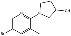 1-(5-Bromo-3-methyl-2-pyridinyl)-3-pyrrolidinol Struktur