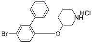 5-Bromo[1,1'-biphenyl]-2-yl 3-piperidinyl etherhydrochloride Struktur