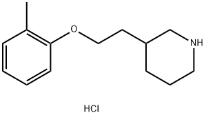 3-[2-(2-Methylphenoxy)ethyl]piperidinehydrochloride Struktur