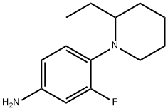 4-(2-Ethyl-1-piperidinyl)-3-fluoroaniline Struktur