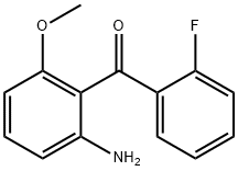 (2-Amino-6-methoxyphenyl)(2-fluorophenyl)methanone Struktur