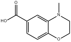 4-Methyl-3,4-dihydro-2H-1,4-benzoxazine-6-carboxylic acid Struktur