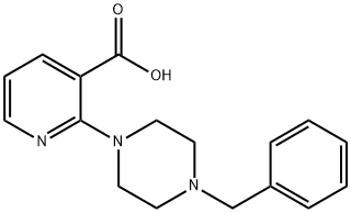 2-(4-Benzyl-1-piperazinyl)nicotinic acid Struktur