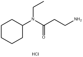 3-Amino-N-cyclohexyl-N-ethylpropanamidehydrochloride Struktur