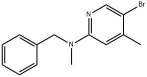 N-Benzyl-5-bromo-N,4-dimethyl-2-pyridinamine Struktur