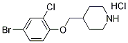 4-[(4-Bromo-2-chlorophenoxy)methyl]piperidinehydrochloride Struktur