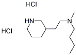 N-Methyl-N-[2-(3-piperidinyl)ethyl]-1-butanaminedihydrochloride Struktur