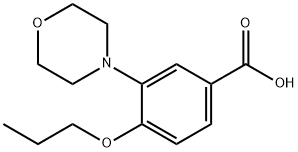 3-Morpholin-4-yl-4-propoxy-benzoic acid Struktur