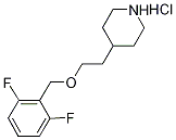 4-{2-[(2,6-Difluorobenzyl)oxy]ethyl}piperidinehydrochloride Struktur