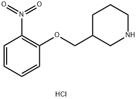 3-[(2-Nitrophenoxy)methyl]piperidine hydrochloride Struktur