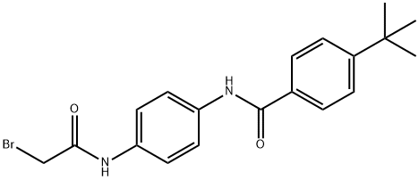 N-{4-[(2-Bromoacetyl)amino]phenyl}-4-(tert-butyl)benzamide Struktur