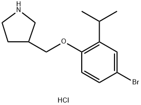 3-[(4-Bromo-2-isopropylphenoxy)methyl]pyrrolidinehydrochloride Struktur