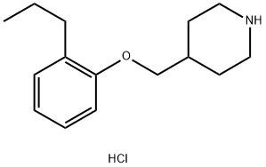 4-[(2-Propylphenoxy)methyl]piperidinehydrochloride Struktur