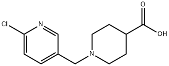 4-piperidinecarboxylic acid, 1-[(6-chloro-3-pyridinyl)meth Struktur