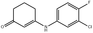 2-cyclohexen-1-one, 3-[(3-chloro-4-fluorophenyl)amino]- Struktur