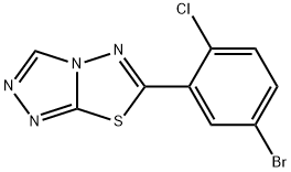 1,2,4-triazolo[3,4-b][1,3,4]thiadiazole, 6-(5-bromo-2-chlo Struktur