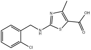 2-[(2-Chlorobenzyl)amino]-4-methyl-1,3-thiazole-5-carboxylic acid Struktur