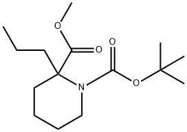 1-tert-Butyl 2-methyl 2-propylpiperidine-1,2-dicarboxylate Struktur