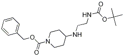 Benzyl 4-[(2-{[(tert-butoxy)carbonyl]amino}ethyl)-amino]piperidine-1-carboxylate Struktur