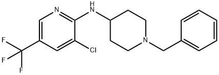 N-(1-Benzylpiperidin-4-yl)-3-chloro-5-(trifluoromethyl)pyridin-2-amine Struktur