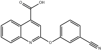 2-(3-Cyanophenoxy)quinoline-4-carboxylic acid Struktur