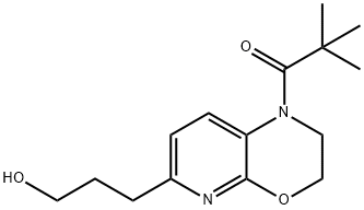 1-(6-(3-Hydroxypropyl)-2,3-dihydro-1H-pyrido-[2,3-b][1,4]oxazin-1-yl)-2,2-dimethylpropan-1-one Struktur