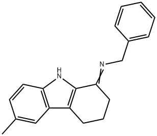 N-(6-Methyl-2,3,4,9-tetrahydro-1H-carbazol-1-ylidene)-1-phenylmethanamine Struktur