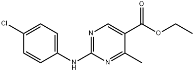 Ethyl 2-[(4-chlorophenyl)amino]-4-methylpyrimidine-5-carboxylate Struktur