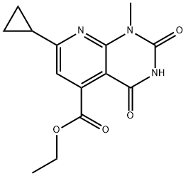 Ethyl 7-cyclopropyl-1-methyl-2,4-dioxo-1,2,3,4-tetrahydropyrido[2,3-d]pyrimidine-5-carboxylate Struktur