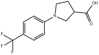 1-[4-(TRIFLUOROMETHYL)PHENYL]PYRROLIDINE-3-CARBOXYLICACID Struktur