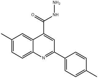 6-METHYL-2-(4-METHYLPHENYL)QUINOLINE-4-CARBOHYDRAZIDE Struktur