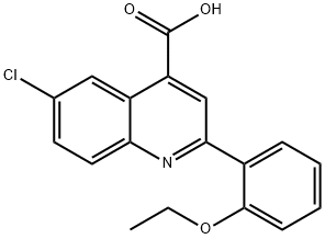 6-CHLORO-2-(2-ETHOXYPHENYL)QUINOLINE-4-CARBOXYLICACID Struktur