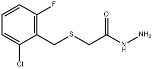 2-[(2-CHLORO-6-FLUOROBENZYL)THIO]ACETOHYDRAZIDE Struktur