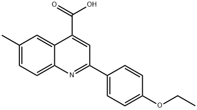 2-(4-ETHOXYPHENYL)-6-METHYLQUINOLINE-4-CARBOXYLICACID Struktur